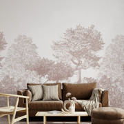 Brown Trees Wallpaper Mural