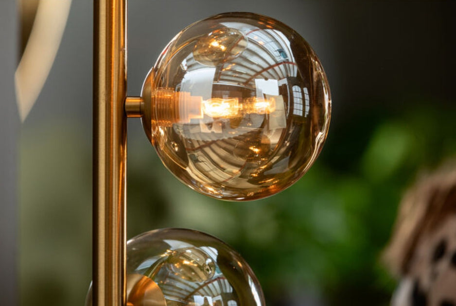 Multi globe outlet floor lamp