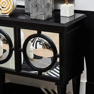 Black Mirrored Sideboard