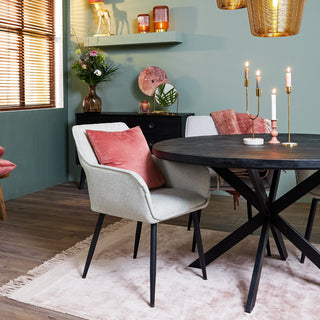 Black Round Dining Table