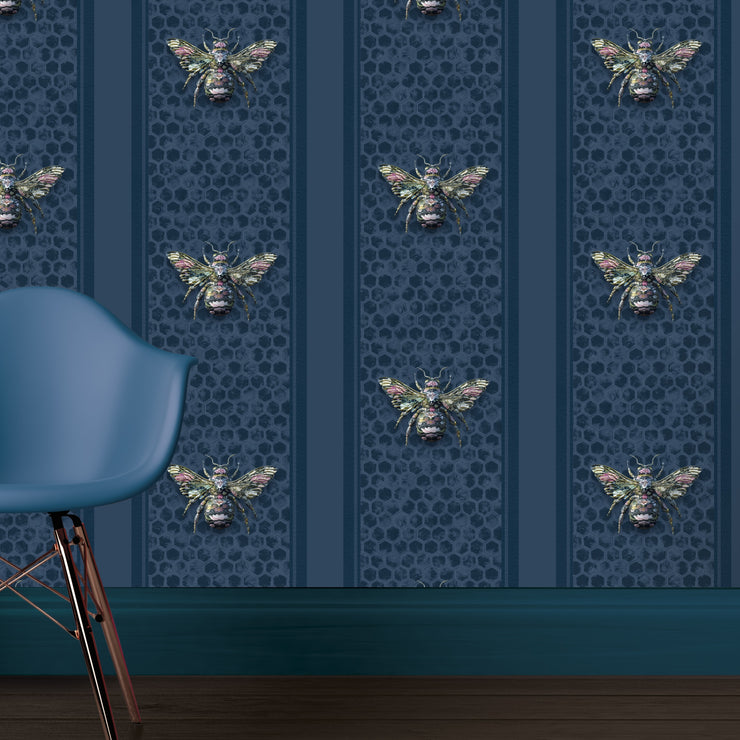 Blue Bee Wallpaper - Limited Abode