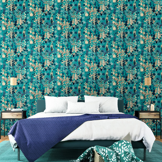 Blue Blooms Wallpaper