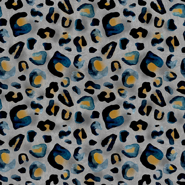Blue Leopard Print Wallpaper