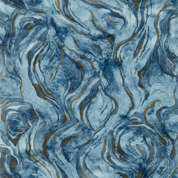 Blue Marbled Wallpaper