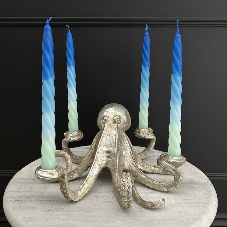 Blue Taper Candles (Set of 3)