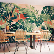 Bright Large Palms Mural