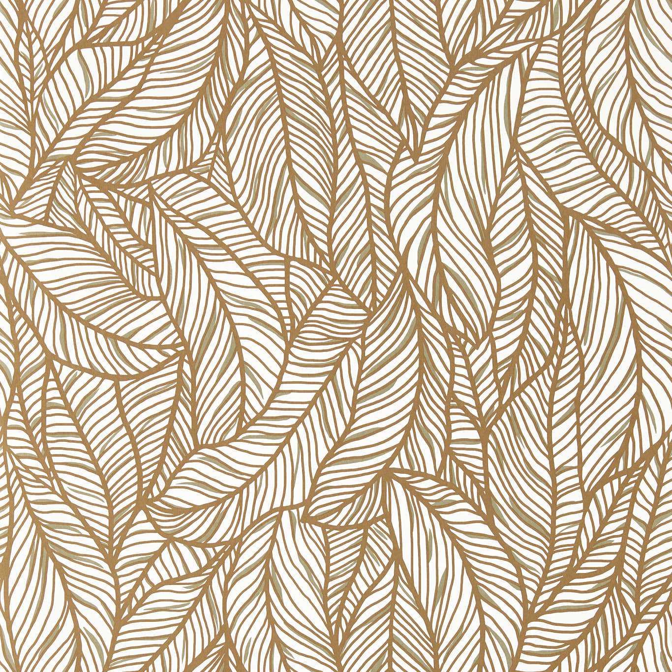 Dark brown gold color beautiful natural floral leaf twigs carved shaped  long stems home décor wallpaper