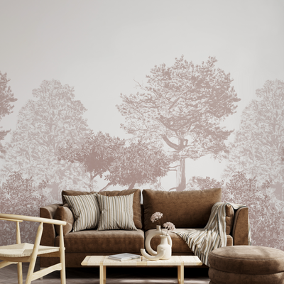 Brown Trees Wallpaper Mural