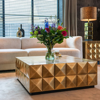 Brushed Gold Coffee Table