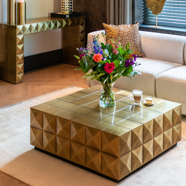 Brushed Gold Coffee Table