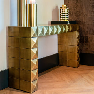 Brushed Gold Console Table - Limited Abode