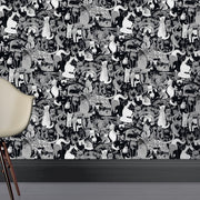 Charcoal Cats Wallpaper