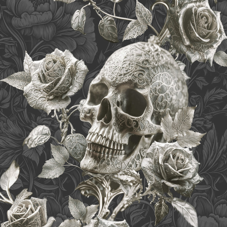 Charcoal Skull Wallpaper