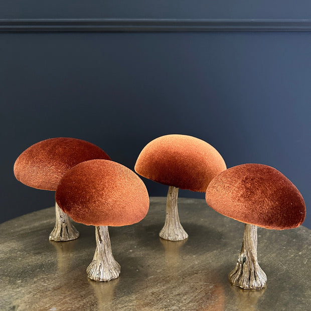 Copper Mushroom Ornaments (Set of 2)