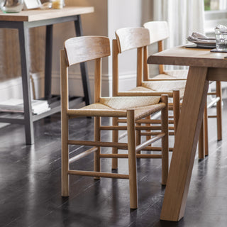 Dining Chairs In Oak (Set of 2)