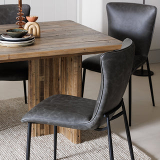 Faux Leather Dining Room Chairs (Set of 2) - Limited Abode