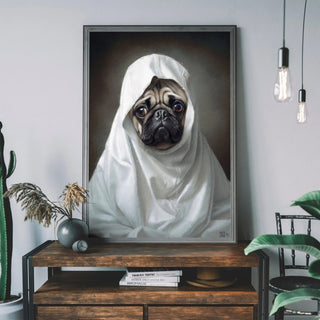 Ghost Pug Print