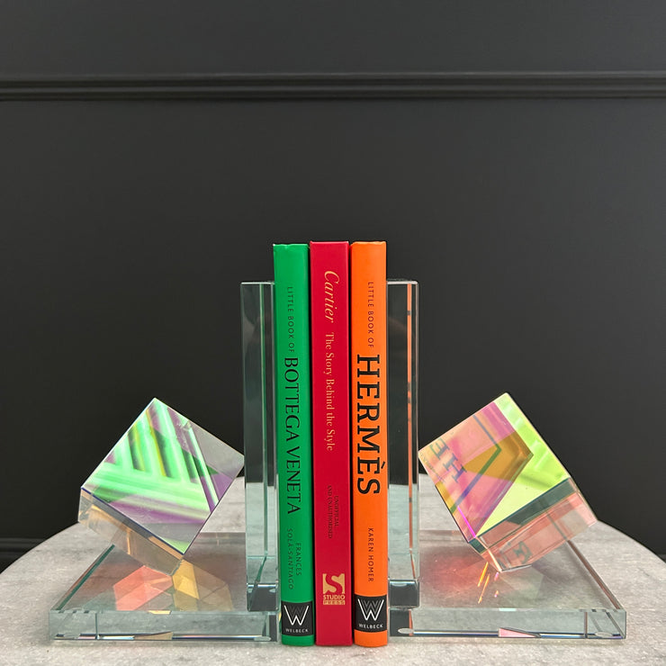 Glass Bookends