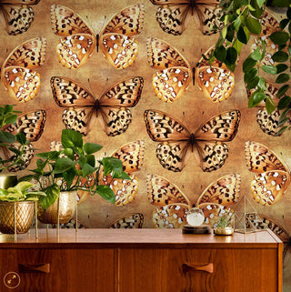 Gold Butterfly Wallpaper - REUSE DAWN - Limited Abode