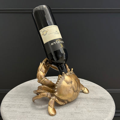 Gold Crab Wine Bottle Holder
