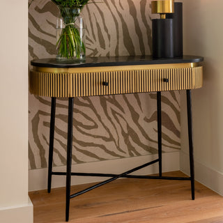 Gold Hallway Table - Limited Abode