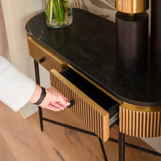 Gold Hallway Table - Limited Abode