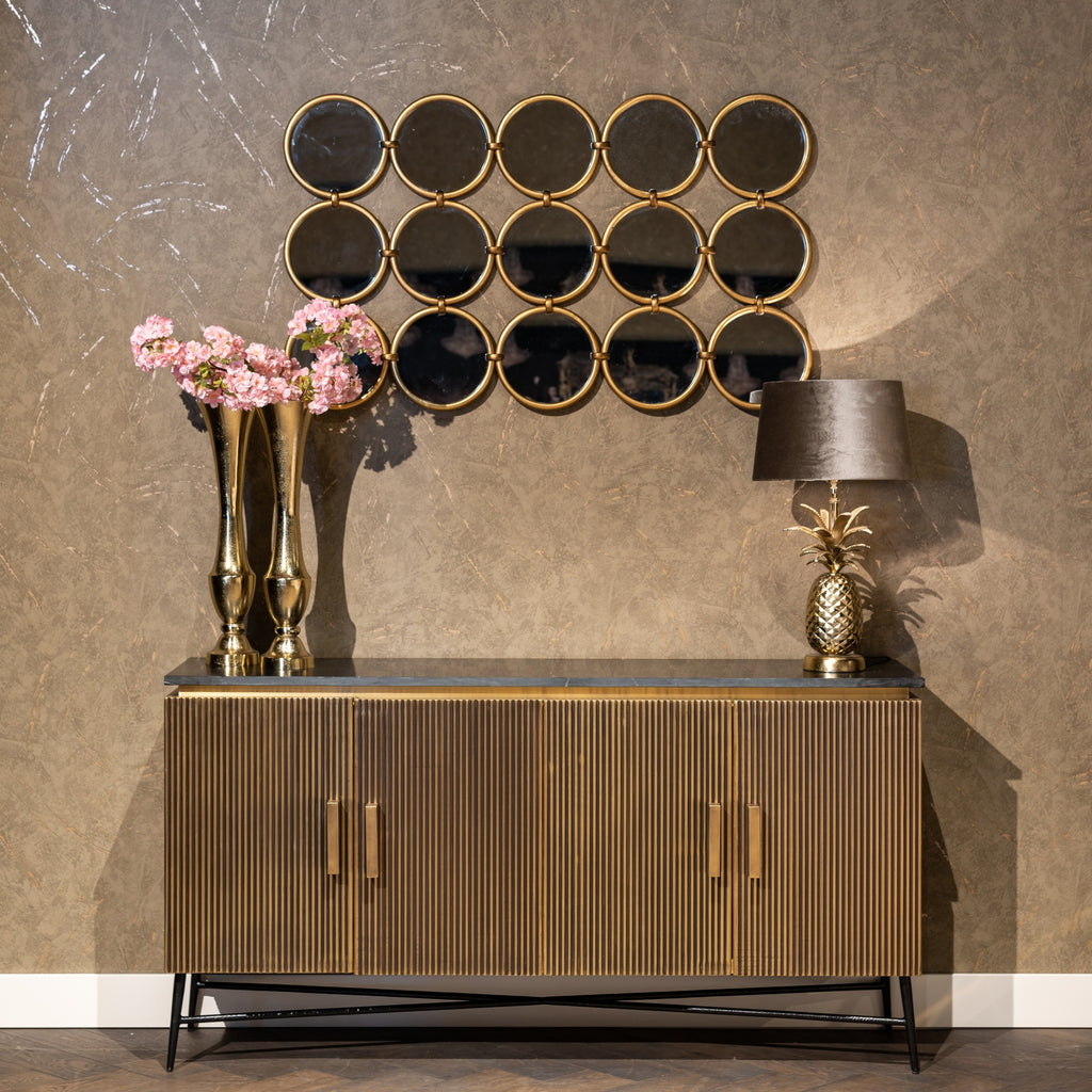 Brown and shop gold sideboard