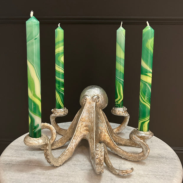 Green Candles (Set of 3)