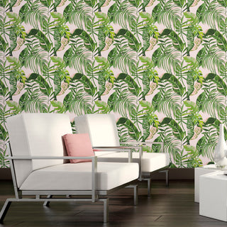 Green Palm Leaves Wallpaper