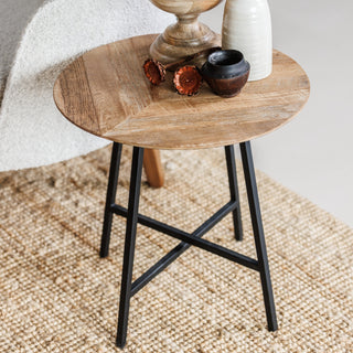 Herringbone Side Table