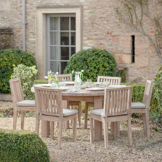 Large Round Wooden Garden Table