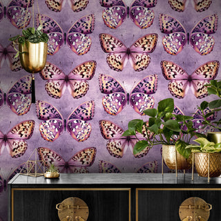 Lilac Butterfly Wallpaper - REUSE DAWN - Limited Abode