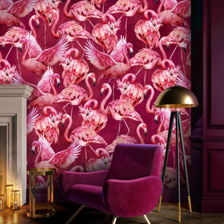 Magenta Flamingo Wallpaper - Avalana Design