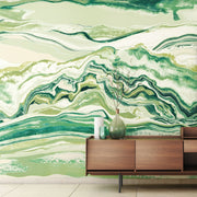 Modern Green Wallpaper Mural