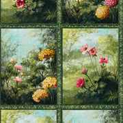 Natural Floral Panel Wallpaper