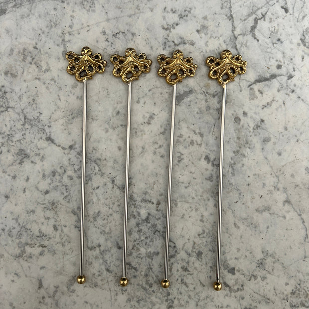 Octopus Cocktail Stirrers (Set of 4)