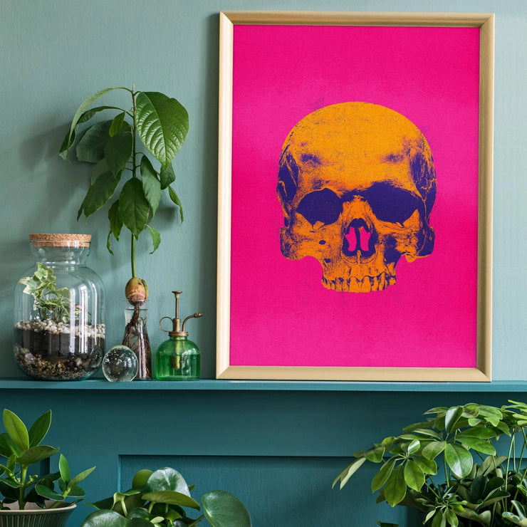 Orange Skull Print