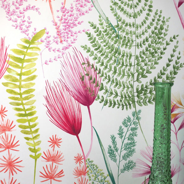 Pink Ferns Wallpaper