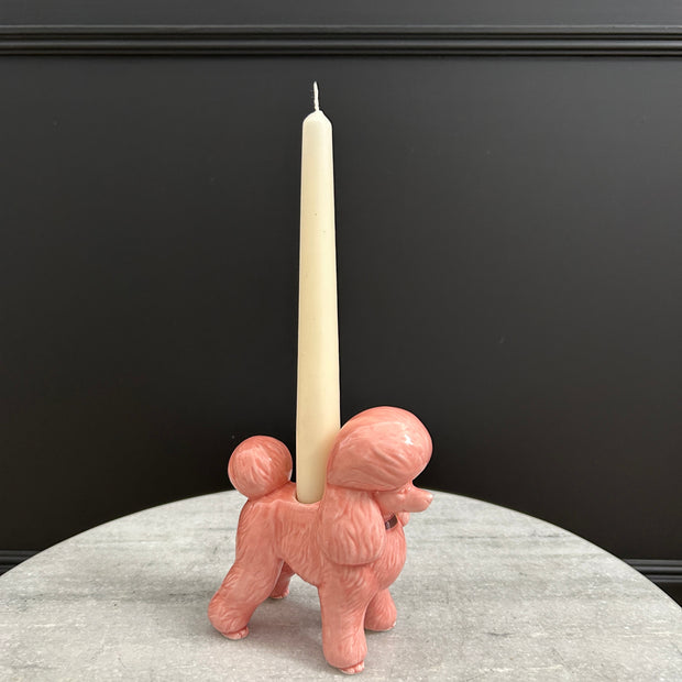 Pink Poodle Candle Holder