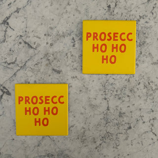 Prosecco Christmas Coasters (Set of 2)