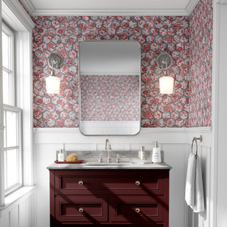 Red Delft Tile Wallpaper