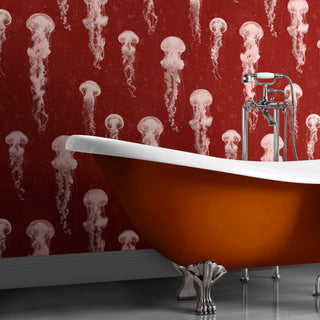 Red Jellyfish Wallpaper - Limited Abode