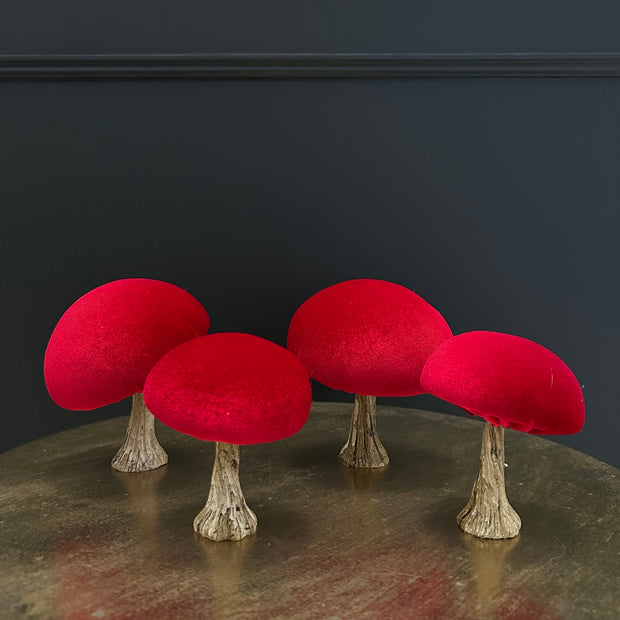 Red Mushroom Ornaments (Set of 2)