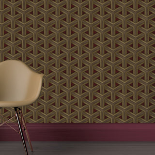 Red Rattan Wallpaper