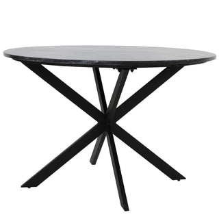 Round Black Marble Dining Table