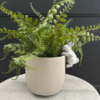 Silver Bunny Plant Pot