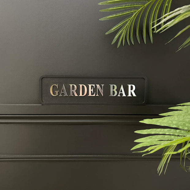 Silver Garden Bar Sign