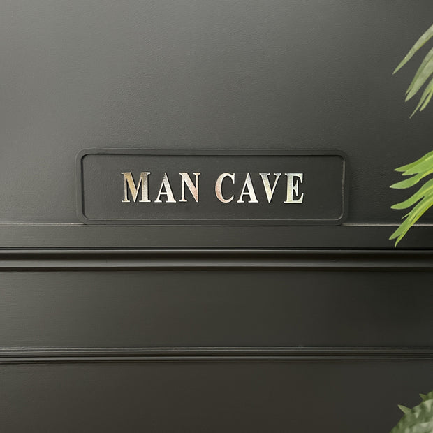 Silver Man Cave Sign