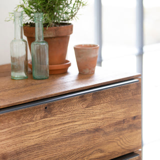 Tall Oak Chest of Drawers