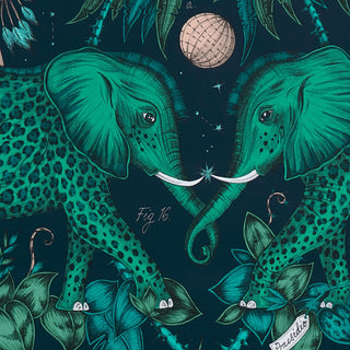 Teal Elephant Wallpaper - Limited Abode